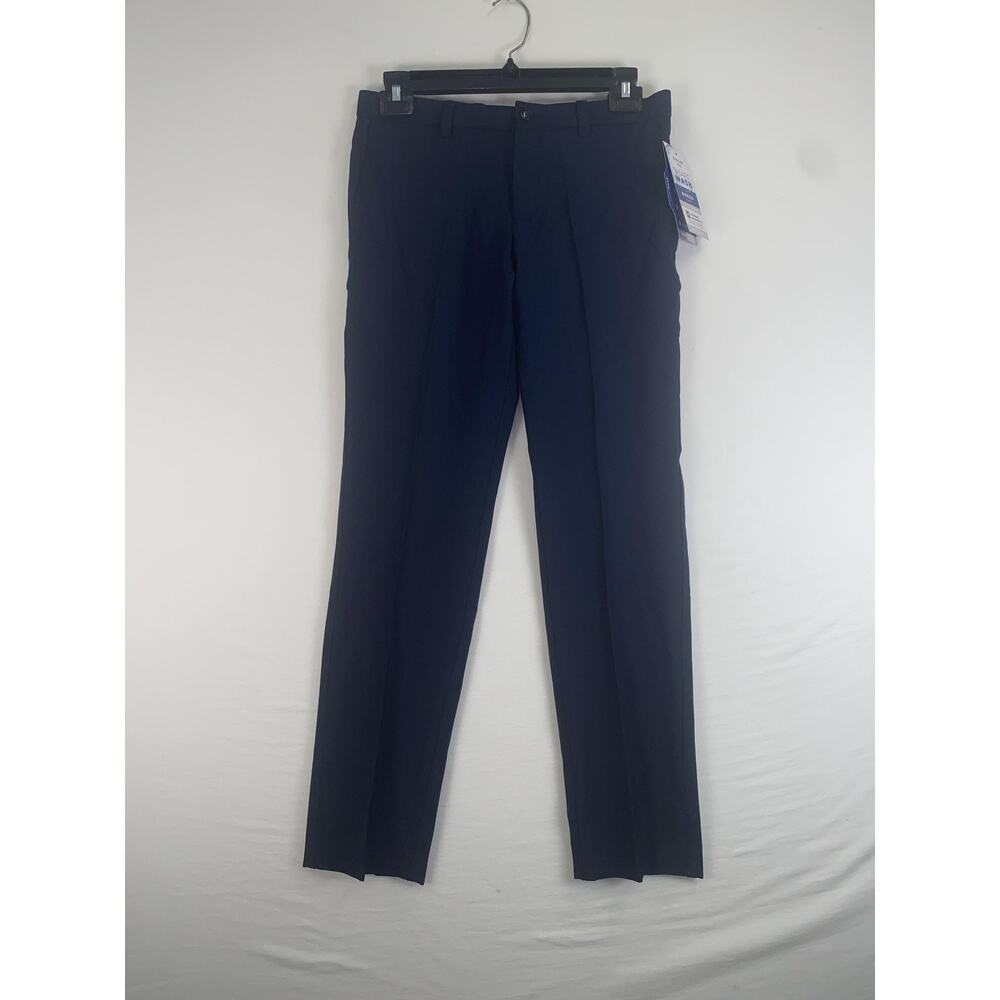 Haggar Dress Pants Boys 16R 28W Blue Smart Wash Stretch Regular Fit School